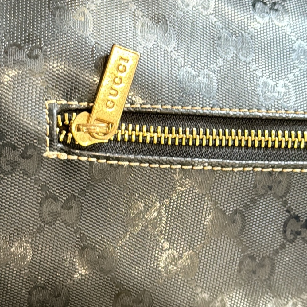Gucci Black Monogram Belt Bag with Gold Hardware - Picture 6 of 16